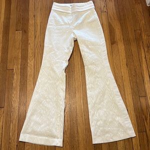 Rachel Zoe women’s flared leg, pleated waist suit trousers. Size 4